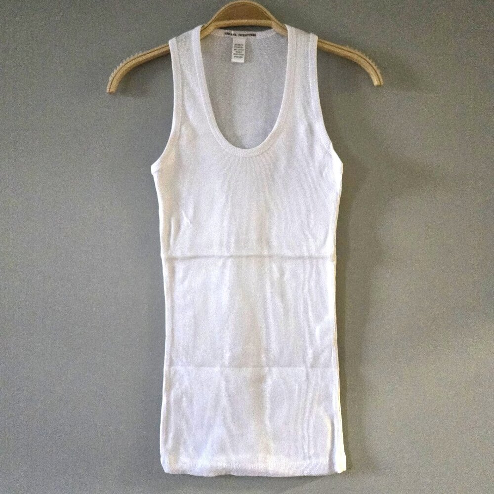 Zenana Outfitters Women’s White Ribbed Tank Top T3819 (Sizes S, M, L) NWOT